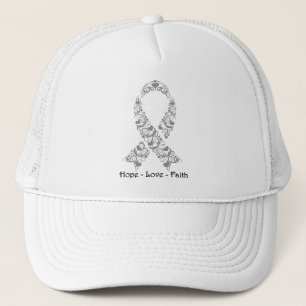 Gorra De Camionero Cinta de la esperanza de conciencia gris