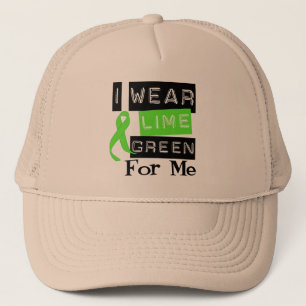 Gorra De Camionero Cinta de la verde lima del desgaste del linfoma I