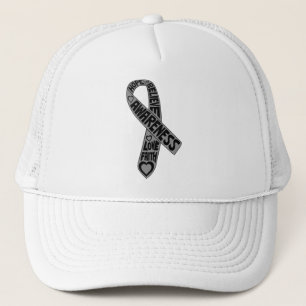 Gorra De Camionero Cinta de lemas de cáncer de cerebro