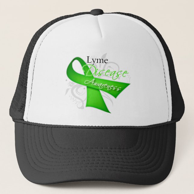 Gorra De Camionero Cinta de Scroll - Conciencia de la Enfermedad de L (Anverso)