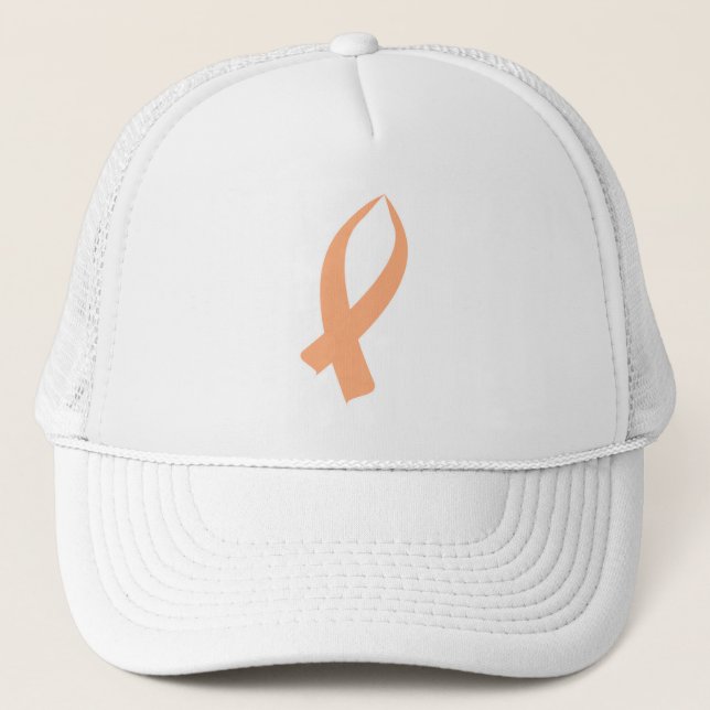 Gorra De Camionero Cinta de sensibilización (Peach) (Anverso)