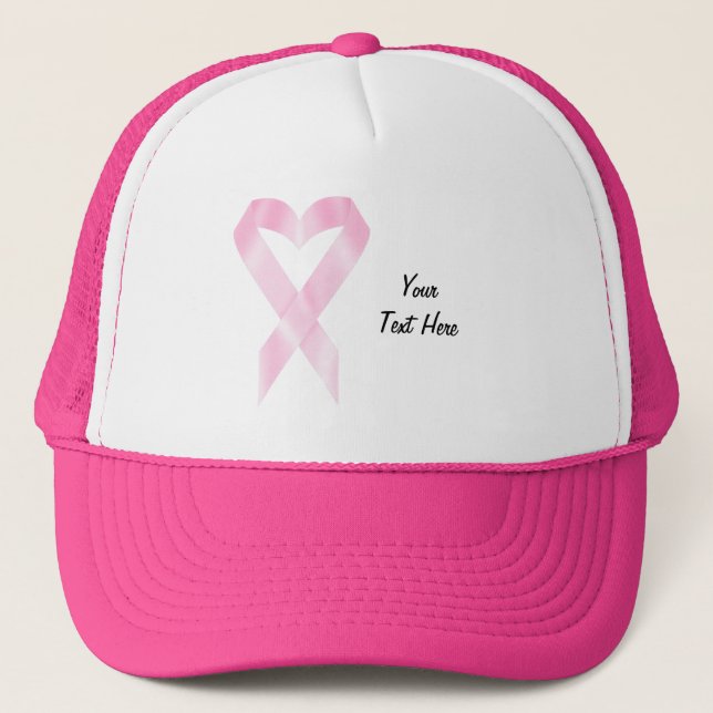 Gorra De Camionero Cinta del cáncer de pecho (personalizable) (Anverso)