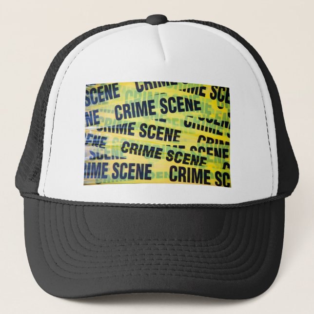 Gorra De Camionero Cinta del escenario del delito, (Anverso)