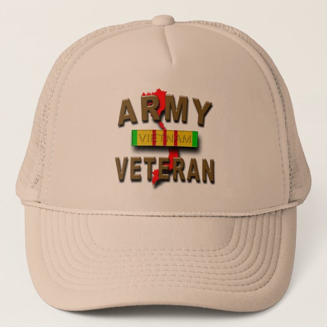 Gorra De Camionero Cinta del servicio del veterano de guerra de (Anverso)