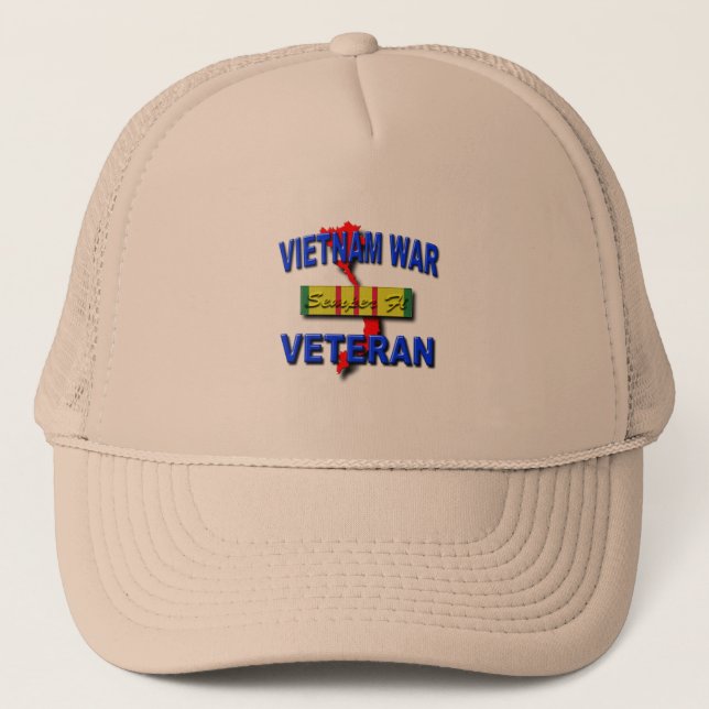Gorra De Camionero Cinta del servicio del veterano de guerra de (Anverso)