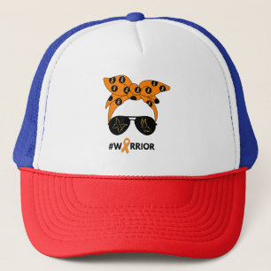 Gorra De Camionero Cinta naranja Guerrera del Cáncer de Riñón Bandana