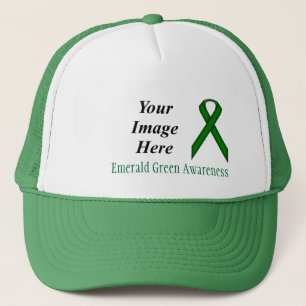 Gorra De Camionero Cinta patrón verde esmeralda de Kenneth Yoncich