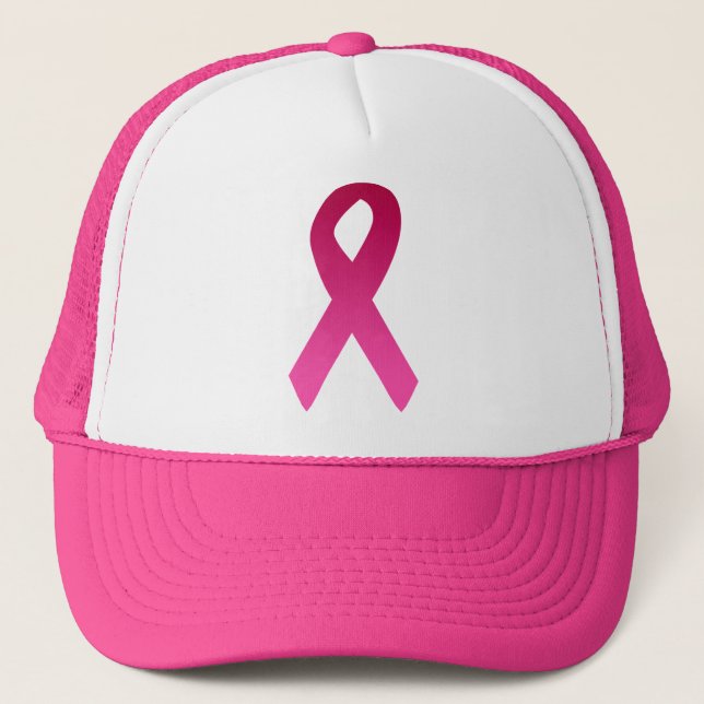 Gorra De Camionero Cinta rosada para la concienciación sobre el cánce (Anverso)