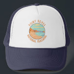 Gorra De Camionero Círculo alterado de Point Reyes<br><div class="desc">Diseño vectorial de ilustracion nacional de la costa de Point Reyes. Es una amplia extensión de costa protegida en el condado Marin del norte de California.</div>