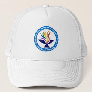 Gorra De Camionero Círculo azul medio del logotipo de cáliz TVUUC