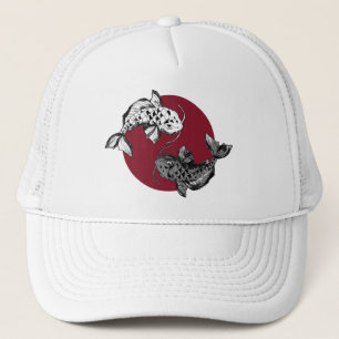 Gorra De Camionero Círculo de carpas koi japonesas