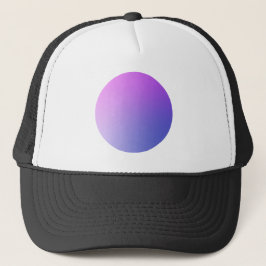 Gorra De Camionero Círculo de degradado púrpura con viñeta de diseño 