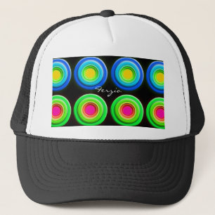 Gorra De Camionero Círculos 3D divertidos y coloridos