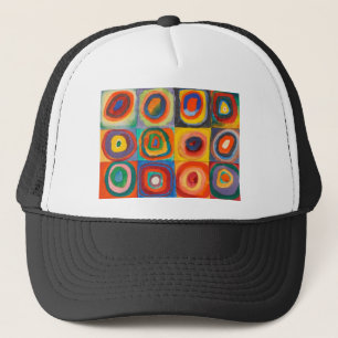 Gorra De Camionero Círculos Concéntricos de las plazas de Kandinsky