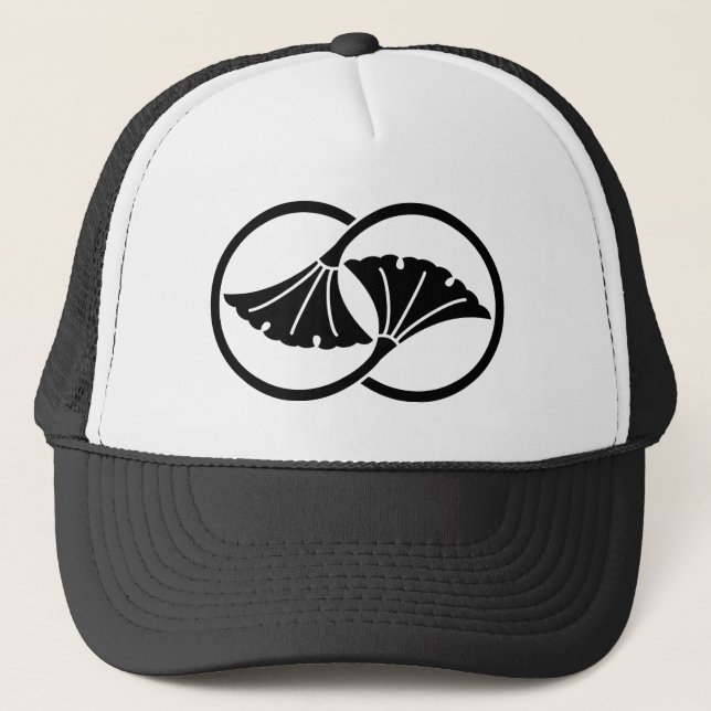 Gorra De Camionero Círculos de hojas de ginkgo vinculados (Anverso)