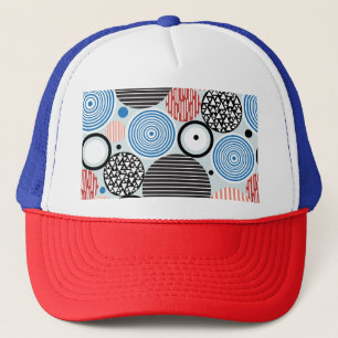 Gorra De Camionero círculos multicolores, diseño de patrones gráficos