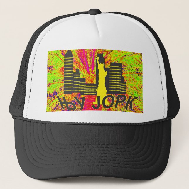Gorra De Camionero Círílico de Nueva York (Anverso)
