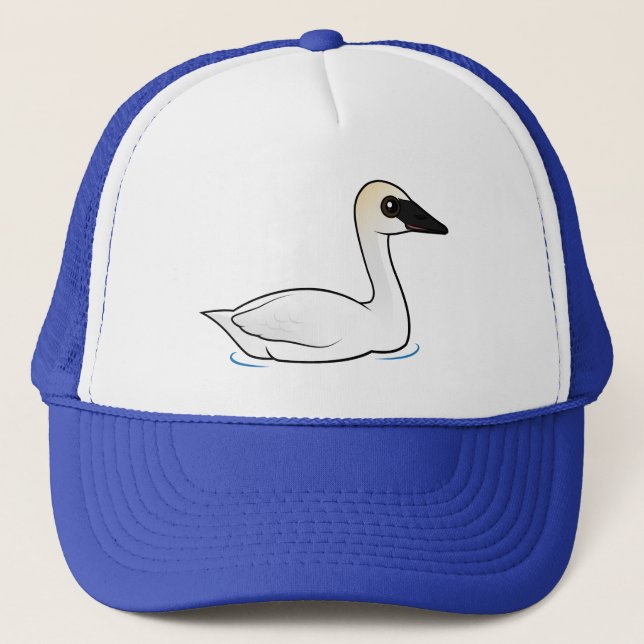 Gorra De Camionero Cisne de trompetista de Birdorable (Anverso)