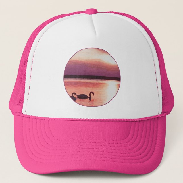 Gorra De Camionero Cisnes al atardecer (Anverso)