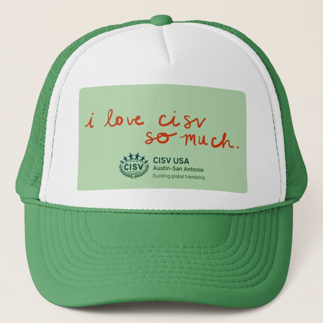 Gorra De Camionero CISV Austin "Amo tanto a CISV". Normal (Anverso)