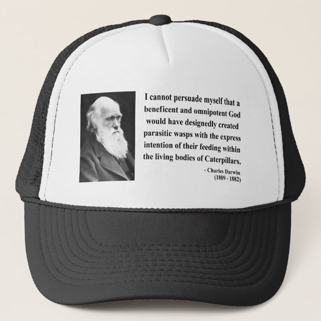 Gorra De Camionero Cita 2b de Charles Darwin (Anverso)