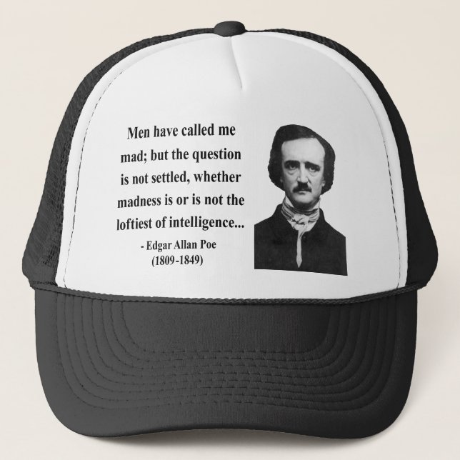 Gorra De Camionero Cita 9b de Edgar Allen Poe (Anverso)