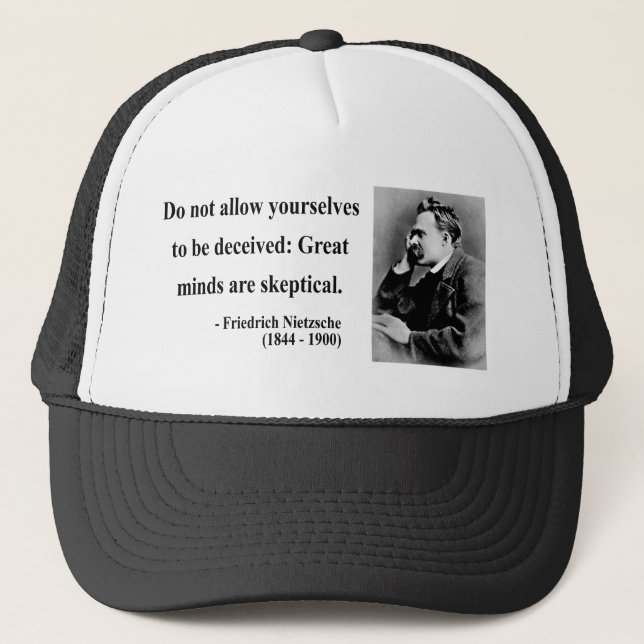 Gorra De Camionero Cita 9b de Nietzsche (Anverso)