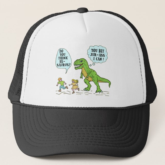 Gorra De Camionero Cita chistosa de T Rex del retruécano jurásico (Anverso)