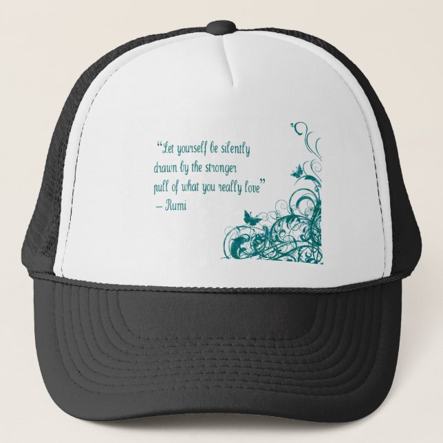Gorra De Camionero cita de amor de Rumi (Anverso)