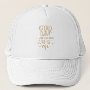 Gorra De Camionero Cita de Confianza en la Fe Cristiana