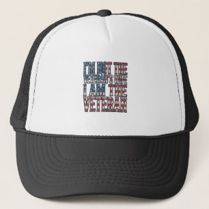 Gorra De Camionero Cita de esposa veterana diseño vectorial vintage p