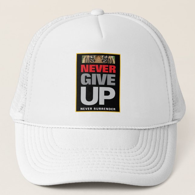 Gorra De Camionero Cita de éxito nunca ceder nunca rendirse (Anverso)