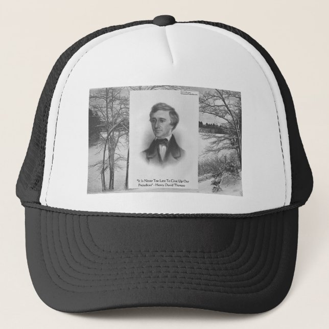 Gorra De Camionero Cita de Henry David Thoreau (Anverso)