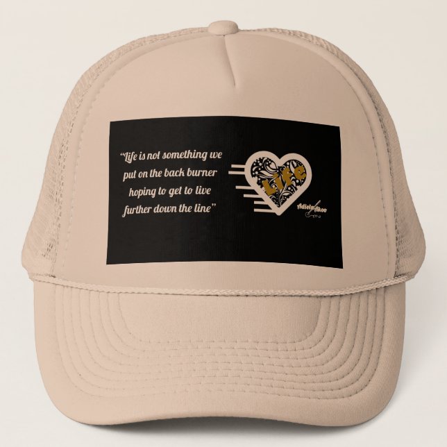 Gorra De Camionero Cita de la vida del poeta Adiela Akoo (Anverso)