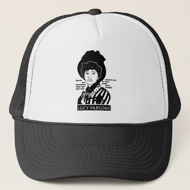 Gorra De Camionero Cita de Lucy Parsons que nunca se ha engañado (Anverso)