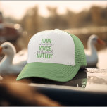 Gorra De Camionero Cita de motivación positiva verde importa tu voz<br><div class="desc">Cita de motivación positiva verde importa tu voz</div>