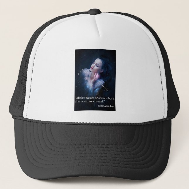 Gorra De Camionero Cita de poesía sobre sueños (Anverso)
