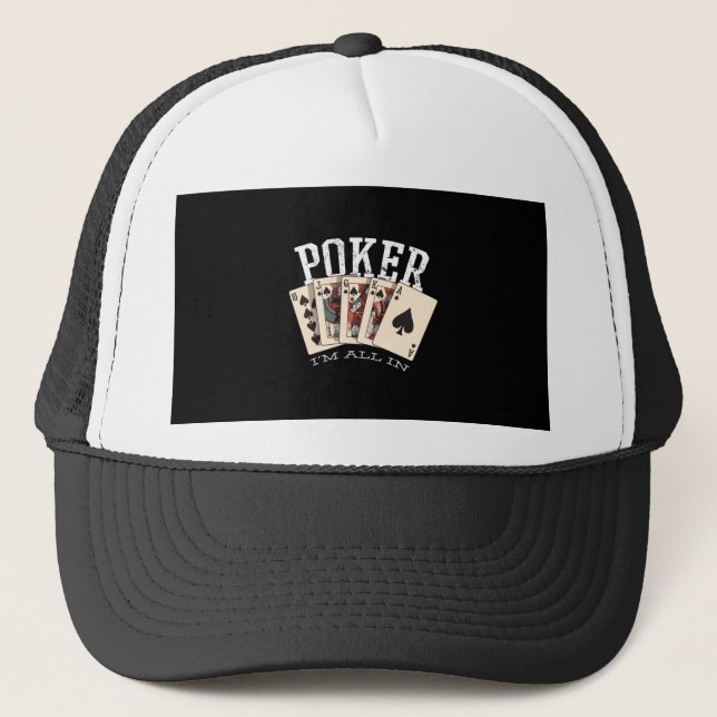 Gorra De Camionero Cita de póquer para jugador (Anverso)