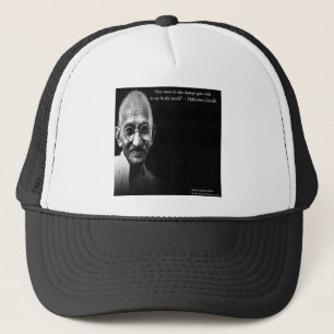 Gorra De Camionero Cita de sabiduría de Gandhi Sé el cambio