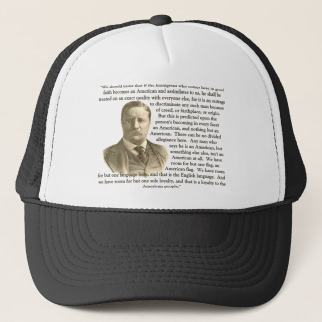 Gorra De Camionero Cita de Teddy Roosevelt (Anverso)