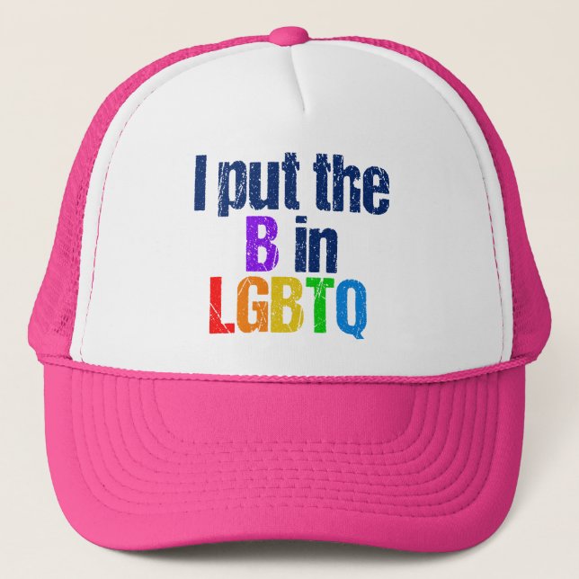 Gorra De Camionero Cita divertida bisexual LGBTQ Rainbow Humor (Anverso)