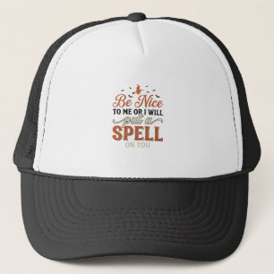 Gorra De Camionero Cita Divertida de Hechizo de Bruja Diseño Vectoria