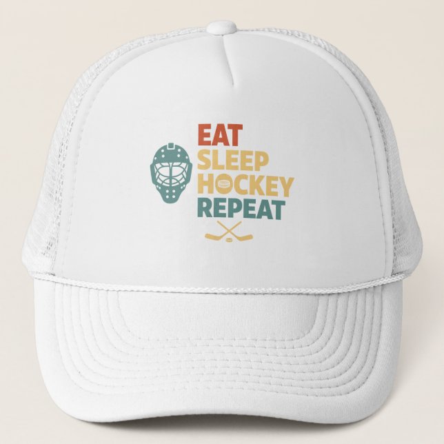 Gorra De Camionero Cita Divertida de Hockey (Anverso)