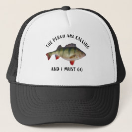 Gorra De Camionero Cita divertida de la pesca de la perca