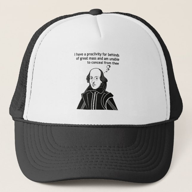 Gorra De Camionero Cita divertida de Shakespeare (Anverso)