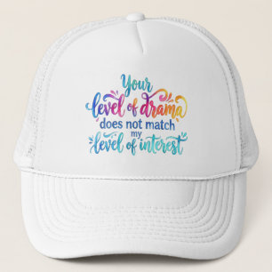Gorra De Camionero Cita divertida sin drama, dicho sarcástico acuarel