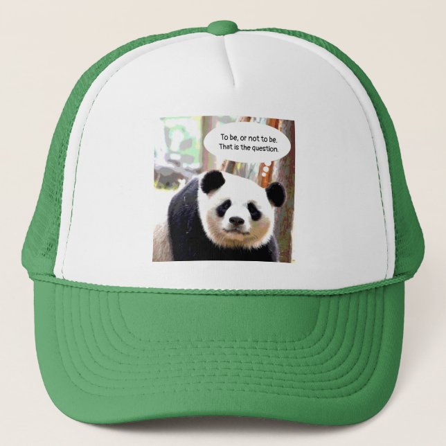 Gorra De Camionero Cita elegante y moderna de Panda Bear Shakespeare (Anverso)
