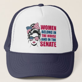 Gorra De Camionero Cita feminista norteamericana divertida en polític