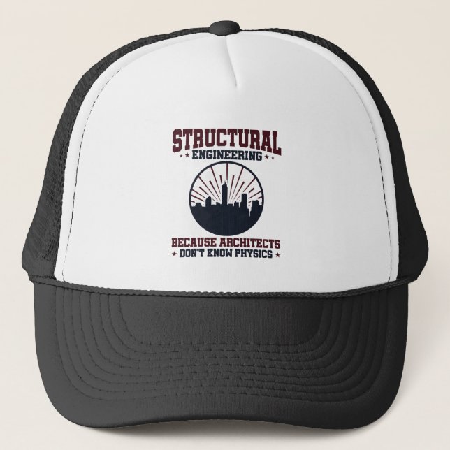 Gorra De Camionero Cita Física divertida de ingeniero estructural (Anverso)