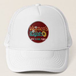Gorra De Camionero Cita floral sobre los derechos humanos de la mujer